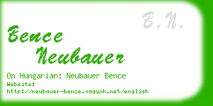 bence neubauer business card
